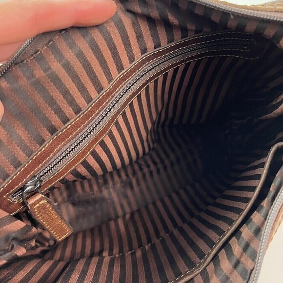 JACK GEORGES Voyager Collection Brown Leather Crossbody Bag Purse Rustic Urban - Picture 10 of 12